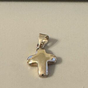 Silpada silver puffy cross